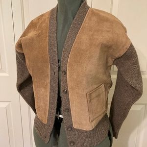 Vintage Ralph Lauren Suede Sweater Jacket Swacket